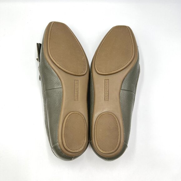 Talbots Womens Size 8 8M Gray‎ Grey Leather Fringed Tasseled Flats Loafers Shoes - Picture 8 of 12